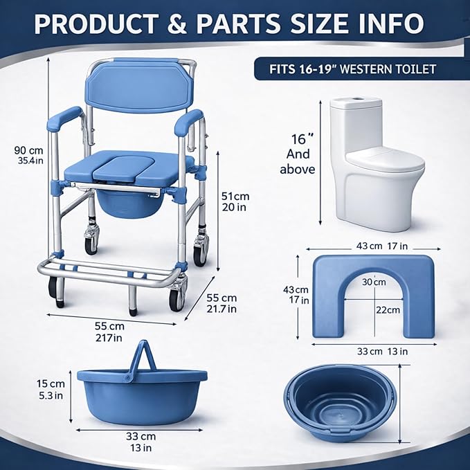 Multi-Function Commode Mobility Chair image 2