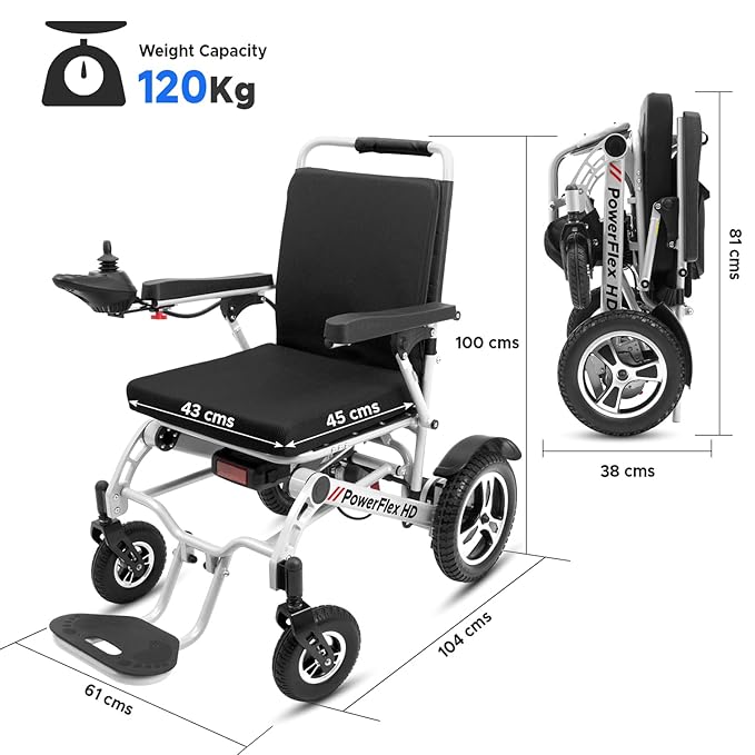 KosmoCare Compact Electric Wheelchair with Reclining Backrest image 2