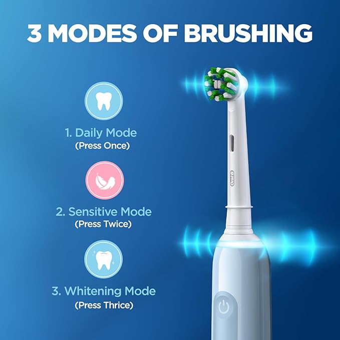 Oral-B Pro 3 Rechargeable Electric Toothbrush with Pressure Sensor & Timer image 2