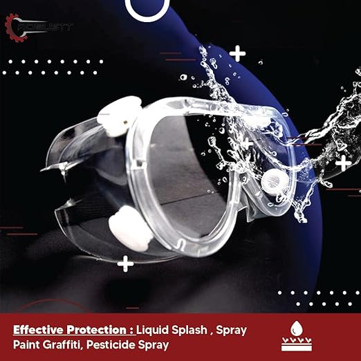 Robustt Chemical Safety Goggles with Anti-Fog Lens & Adjustable Strap image 2