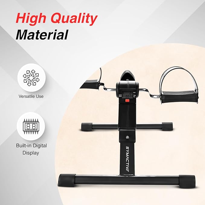 Amazon Brand Symactive Fitness Mini Cycle Pedal Exerciser with Digital Display image 2
