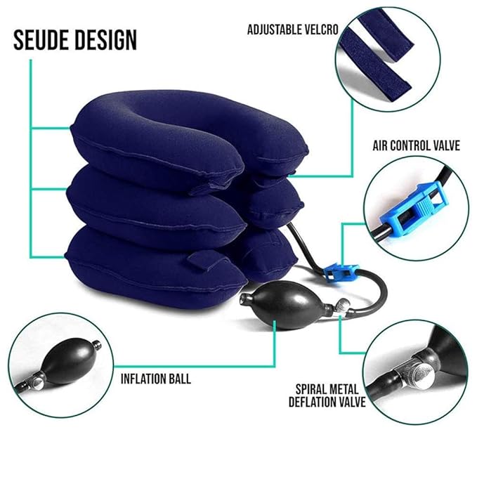 Cervical Neck Traction Device â€“ Pain Relief for Neck & Shoulder Pain (Blue) image 3