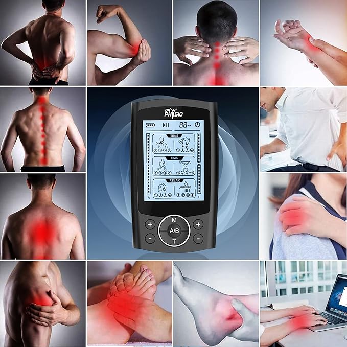 Dr Physio USA 1040 Digital TENS Therapy Machine with Rechargeable Battery & 24 Massage Modes image 3