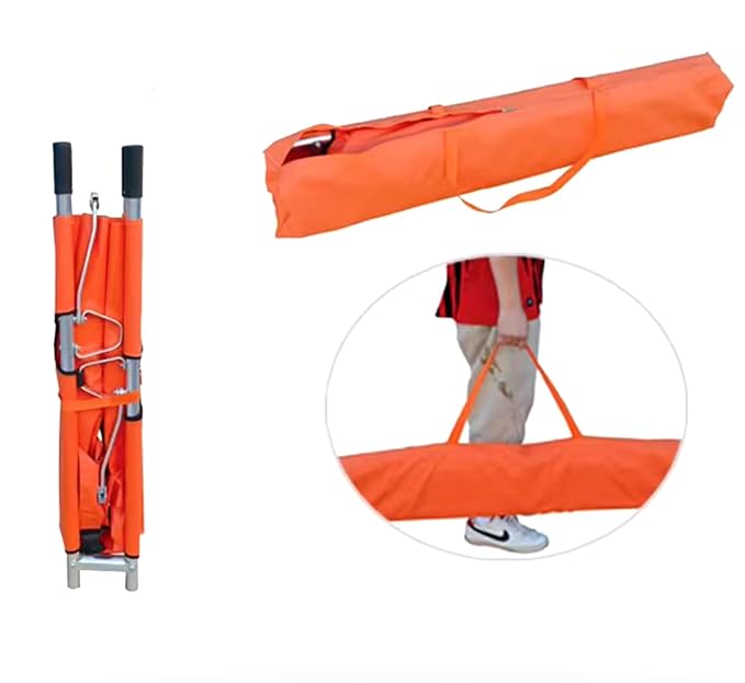 Mported Emergency Folding Stretcher with Safety Belt image 2