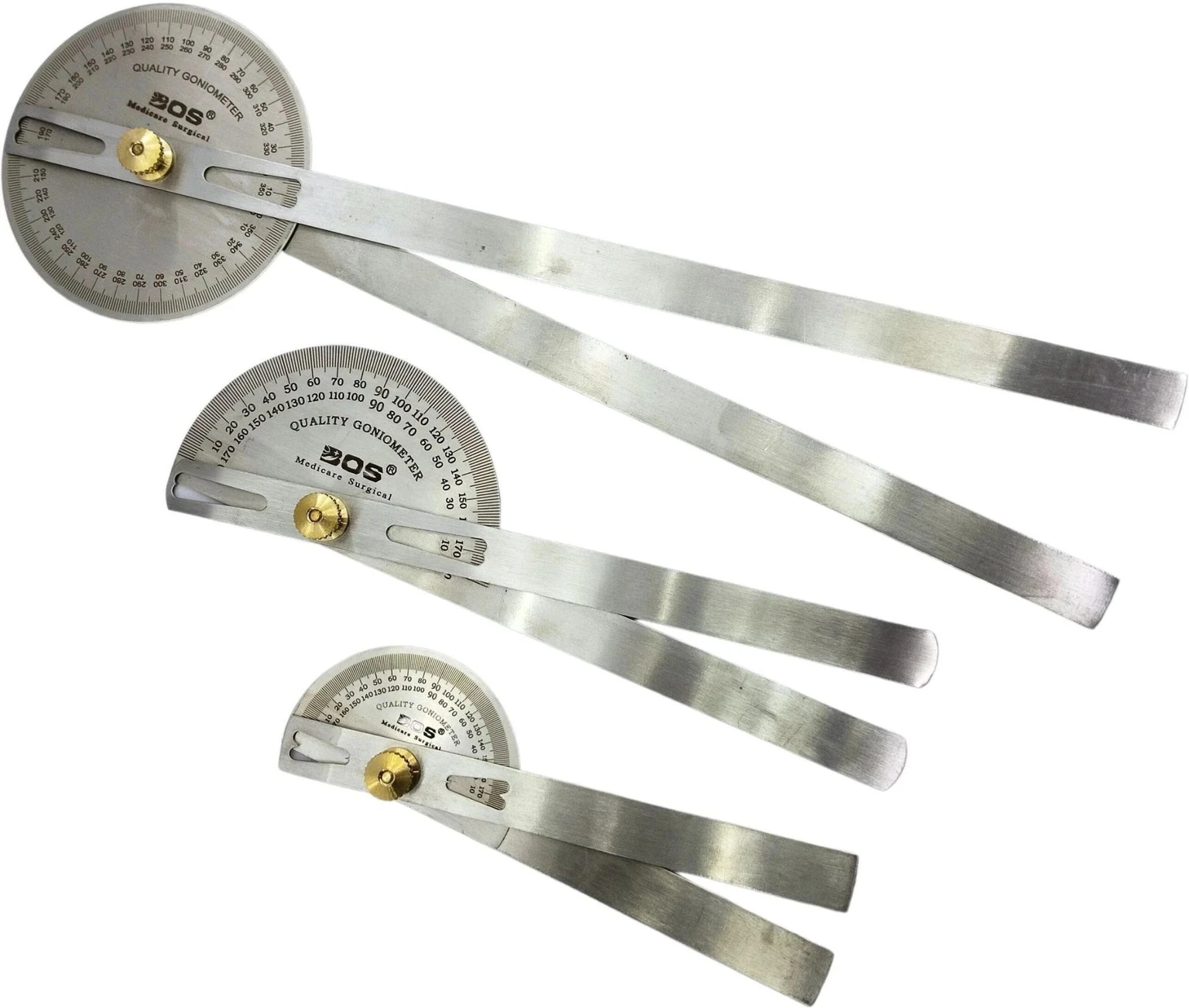 BOS MEDICARE Stainless Steel Medical Goniometer Set for ROM & Joint Measurement image 3
